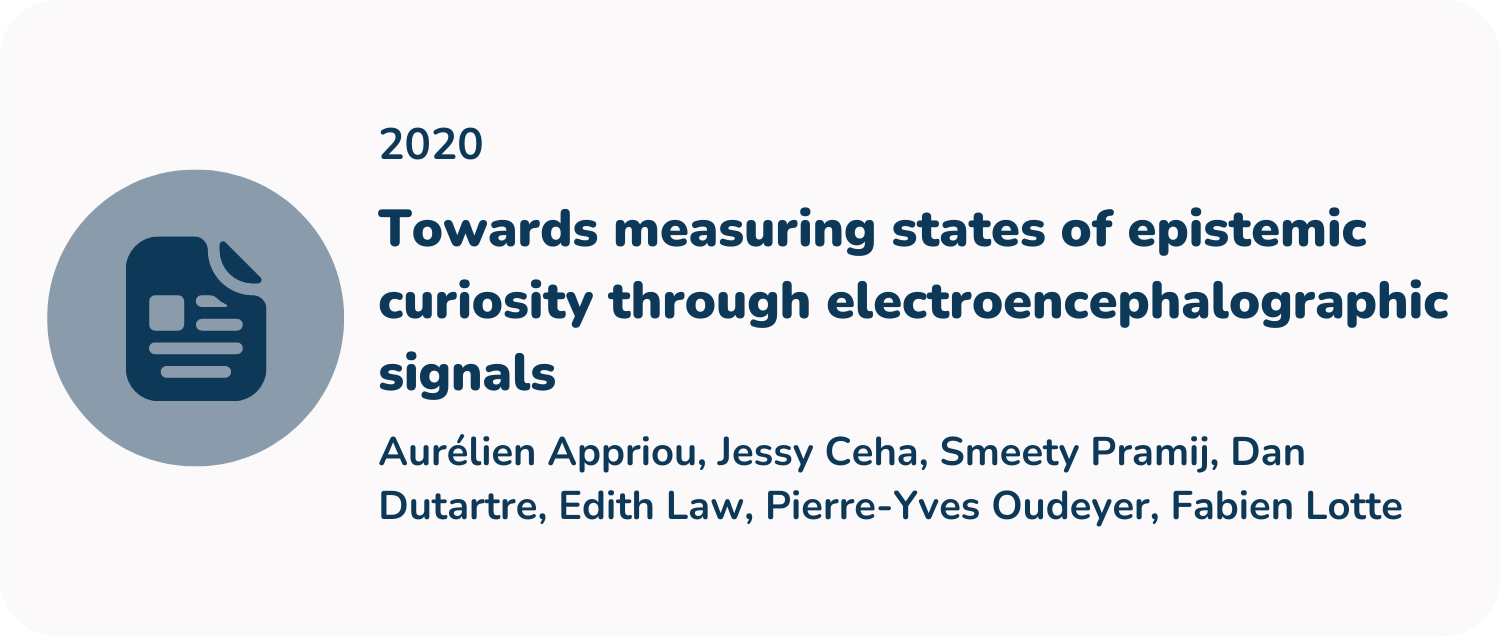 Towards measuring states of epistemic curiosity through electroencephalographic signals